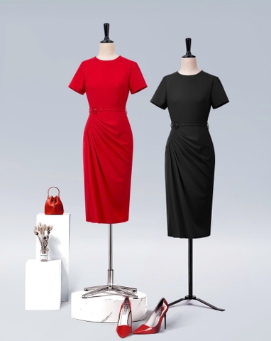 Đầm CK Công Sở Xếp Ly 3 Màu-CK0802225