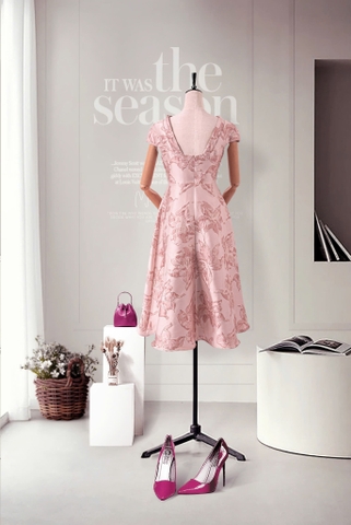 Đầm Gấm Cổ Cao-KTS32703241