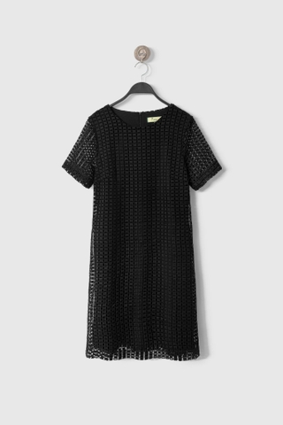 Đầm Katosa ren ô vuông đen-KTS32409243