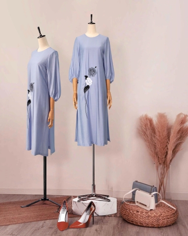 Đầm Katosa Tơ Xước Mẫu Đơn-KTS20203252