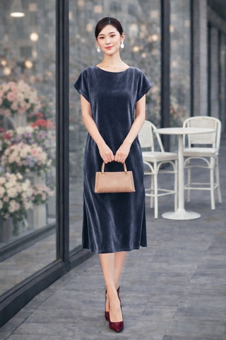 Đầm Nhung Vnxk CM 3 Màu-D1AT18010