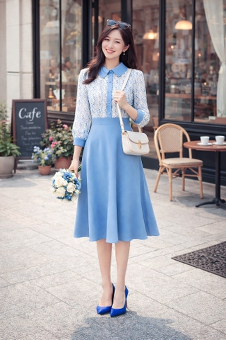 Đầm Katosa Tay Dài Dáng Xòe-KTS222712