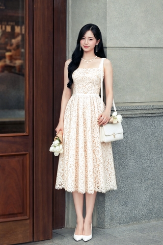 Đầm Mentosa 2 Dây Tùng Xòe-MTS31511244