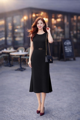 Đầm Katosa Gold Dây Eo-KTS122318