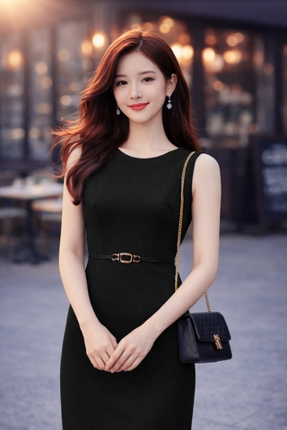 Đầm Katosa Gold Dây Eo-KTS122318