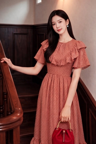 Đầm Katosa Voan Hạt Phối Bèo 2 Màu-KTS32102244