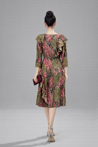 Đầm Mentosa Hoa Phối Bèo 2 Màu-DMTS030925L1