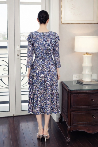 Đầm Mentosa Hoa Phối Bèo 2 Màu-DMTS030925L1