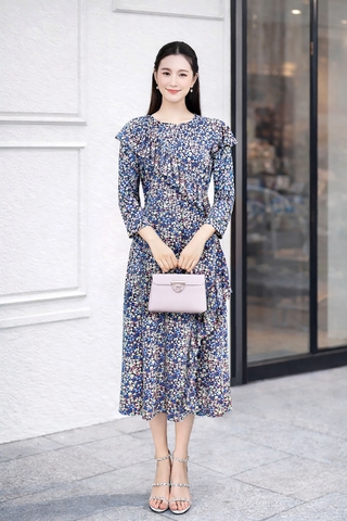 Đầm Mentosa Hoa Phối Bèo 2 Màu-DMTS030925L1