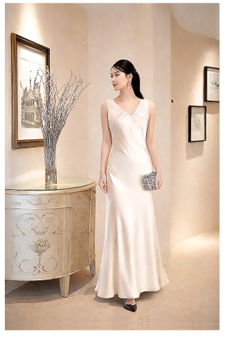 Đầm Lụa Mentosa Dài Dáng Slip 2 Màu-DLMTS271025L1