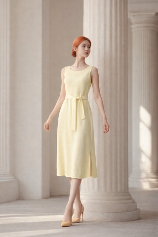 Đầm Mentosa Linen Thắt Eo-DMTS051125L1