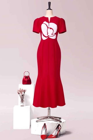 Đầm Katosa Đuôi Cá Hoa Hồ Điệp-KTS1D31122380