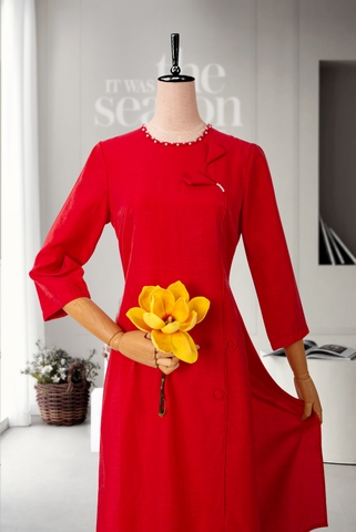 Áo Dài Mentosa Hoa Rum-KTS212122401