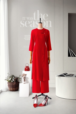 Áo Dài Mentosa Hoa Rum-KTS212122401