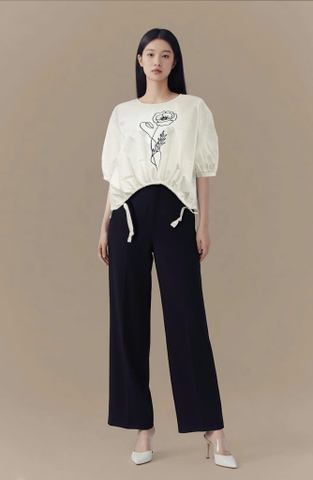 Áo Tay Lửng Thêu Họa Tiết HOA-AMTS210825L1