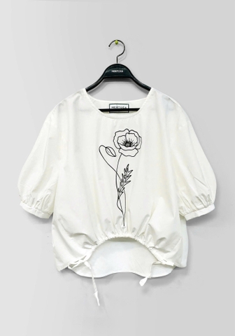 Áo Tay Lửng Thêu Họa Tiết HOA-AMTS210825L1