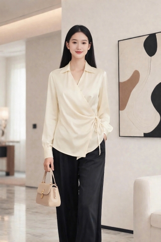 Áo Lụa Grape Nữ Tính Mentosa 2 Màu-AMTS081225L1