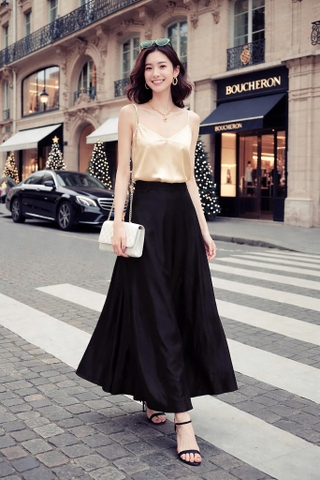 Áo Lụa Hai Dây Cổ Chữ V Mentosa 4 Màu-AMTS021025L1