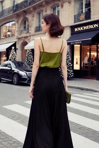 Áo Lụa Hai Dây Cổ Chữ V Mentosa 4 Màu-AMTS021025L1