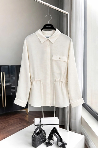 Áo Mentosa Sơ Mi Rút Eo 2 Màu-AMTS070925S1