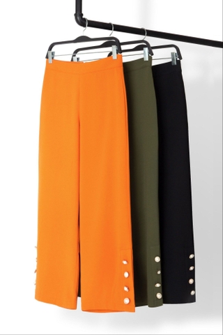 Quần Tây Ống Suông Katosa Phối Nút 3 Màu-QAT03011