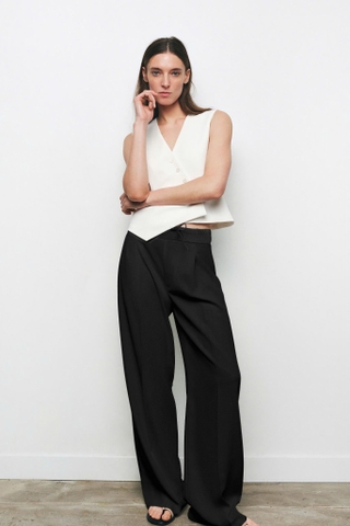Quần Zara Ống Rộng Cạp Đôi-ZR24122401