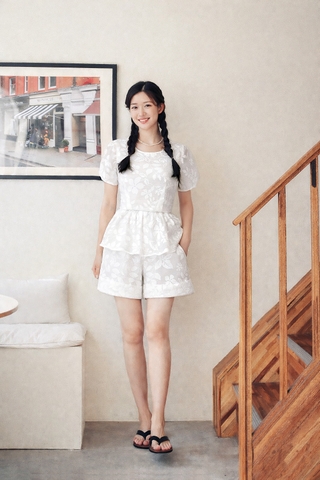 Set Katosa Organza Tơ Hoa-KTS32102242