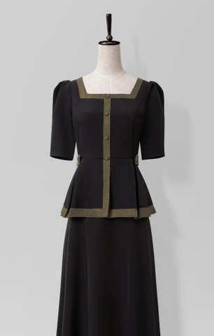 Set Katosa Cổ Vuông Phối Màu-KTS32307240