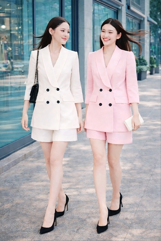 Set Katosa Blazer Shawl 2 Màu-KTS32402251