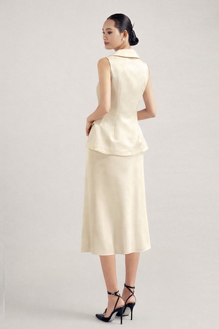 Áo Vest Lụa Nút Trang Trí Mentosa 2 Màu-AMTS230825H1