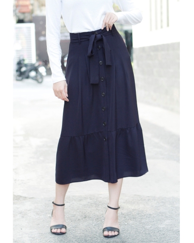 Chân Váy Mentosa Bèo Dây Eo Hàng Nút - H2211131218