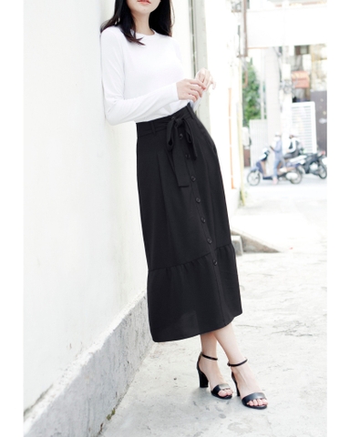 Chân Váy Mentosa Bèo Dây Eo Hàng Nút - H2211131218