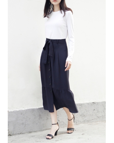 Chân Váy Mentosa Bèo Dây Eo Hàng Nút - H2211131218