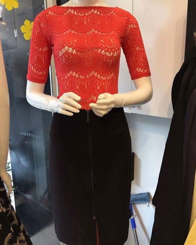 Áo Guess Ren Cổ Tim-Wagm2212