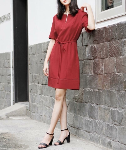 Đầm Nautica Tay Con Phối Ren -T2107110818