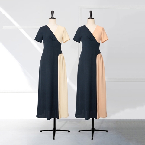 Đầm Vnxk Monaco Phối Màu-SXL250822