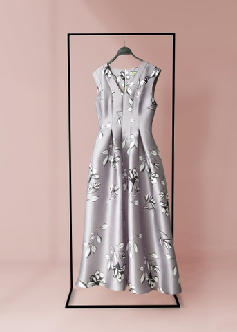 Đầm Katosa Cổ Tim Dáng Xòe-KTS222011