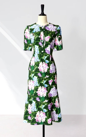 Đầm Katosa Tay Ngắn Đuôi Cá-KTS220712