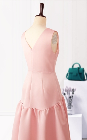 Đầm Katosa SN Cổ Tim Tùng Kết Bèo-KTS230801