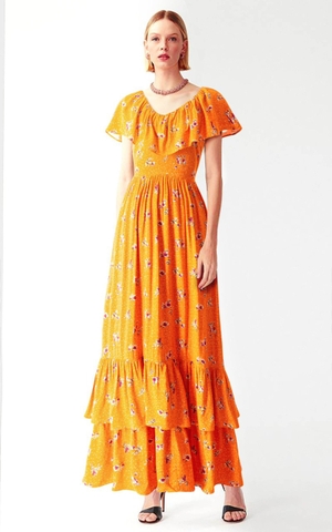 Đầm Ex Vnxk SN Nhún 2 Họa Tiết-KTS231503