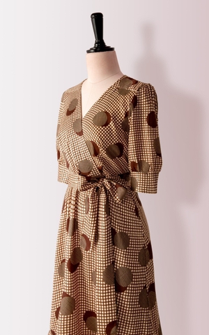 Đầm Katosa Họa Tiết Caro Tròn-TPSXD110723