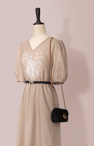 Đầm Katosa Linen Thêu-KTS32202241