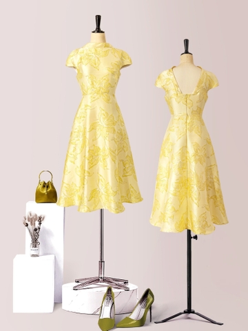 Đầm Gấm Cổ Cao-KTS32703241