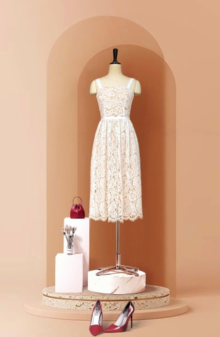 Đầm Mentosa 2 Dây Tùng Xòe-MTS31511244