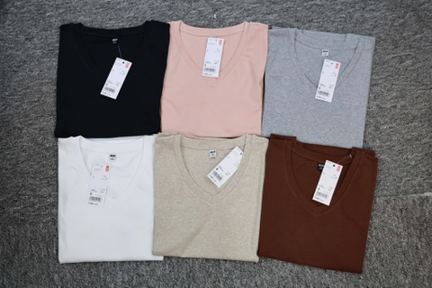Áo Thun Uni Cổ Tim Tay Ngắn Nhiều Màu-TPSRFUN100325
