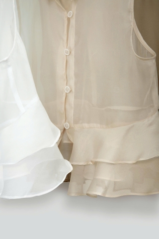 Áo Mentosa cổ Đức phối bèo 3 màu-AKMTS011025B1