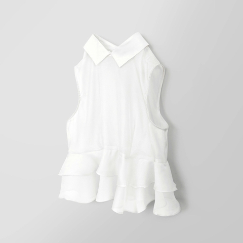 Áo Mentosa cổ Đức phối bèo 3 màu-AKMTS011025B1