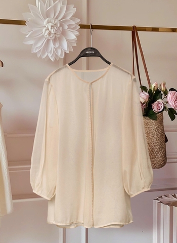 Áo Voan Mentosa Tay Phồng 2 Màu-AKMTS220925L1