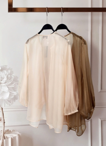 Áo Voan Mentosa Tay Phồng 2 Màu-AKMTS220925L1