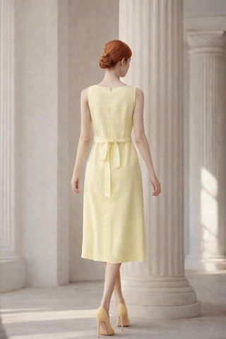 Đầm Mentosa Linen Thắt Eo-DMTS051125L1